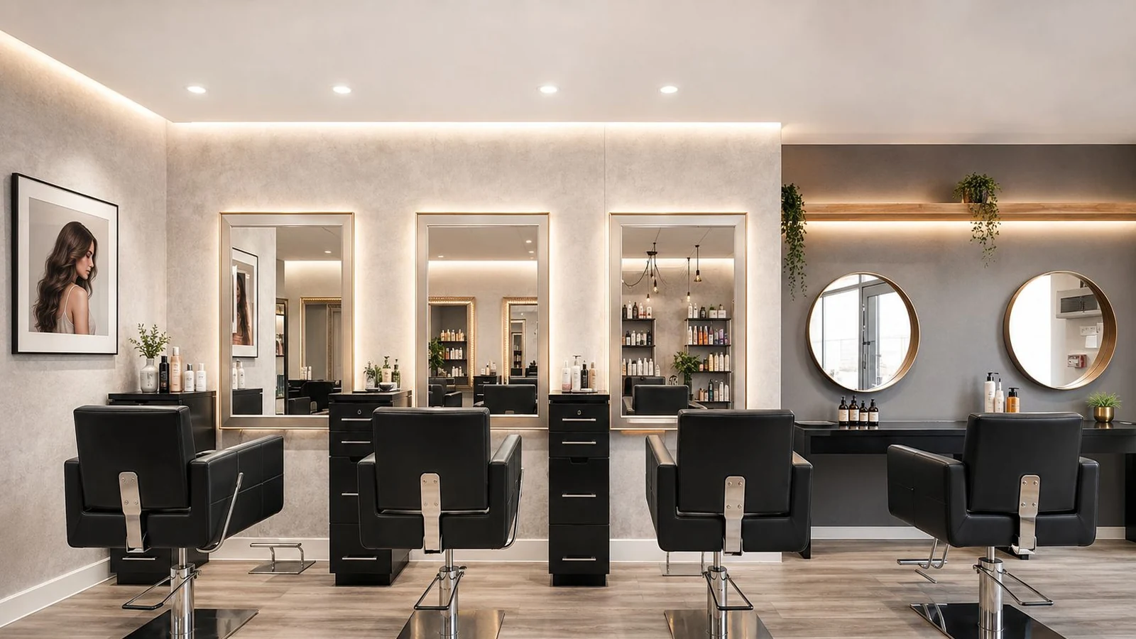 Interior of Blend Beauty Artisans hair and beauty salon on Capel Street, Dublin 1